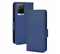 GOKEN Cover Pelle per Vivo Y21s / Vivo Y21 / Vivo Y33, Magnetica Custodia con Supporto di Stand & Carte Slot, Flip Case con Portafoglio -Blu Scuro