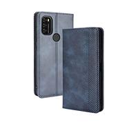 GOKEN Cover per Blackview A70 2021, Custodia Folio in Pelle Flip Wallet Libro Case con Portafoglio, Premium PU/TPU Magnetica Cover con Supporto di Stand/Carte Slot (Blu)