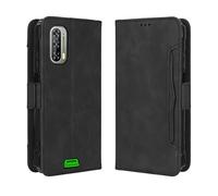 GOKEN Cover per Blackview BV7100, Custodia Folio in PU Pelle Flip Wallet Libro Case con Portafoglio, TPU Silicone Magnetica Cover con Supporto di Stand/Carte Slot (Nero)
