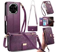 GOKEN Cover per Blackview Shark 6 - Custodia Libro Magnetica Cerniera Portafoglio in Pelle PU con Calamita, Silicone Antishock e Supporto Pieghevole - Viola