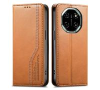 GOKEN Cover per Blackview Shark 6 - Custodia Libro Magnetica Portafoglio in Pelle Sintetica con Calamita, Soft Silicone Antishock e Supporto Pieghevole - Marrone