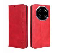 GOKEN Cover per Blackview Shark 6 - Portafoglio in Pelle Sintetica con Calamita, Silicone Interno Antiurto, Custodia Libro Flip Magnetica con Slot per Carte e Stand -Rosso