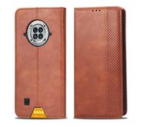 GOKEN Cover per DOOGEE S96 PRO, Custodia Folio in Pelle Flip Wallet Libro Case con Portafoglio, Premium PU/TPU Magnetica Cover con Supporto di Stand/Carte Slot (Marrone)