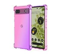 GOKEN Cover per Google Pixel 7, Silicone TPU a Gradiente Colori Custodia, Soft Rubber Protettiva Case, Antiurto Antiscivolo Protezione Shell, Rosa/Viola