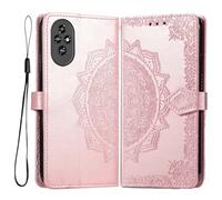 GOKEN Cover per Honor 200, Custodia Flip PU Pelle TPU Portafoglio Custodie con Stand & Carte Slot & Disegni Rilievo, Chiusura Magnetica Telefono Case, Oro Rosa