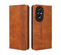 GOKEN Cover per Honor 200, Custodia Folio in Pelle Flip Wallet Libro Case con Portafoglio, Premium PU/TPU Magnetica Cover con Supporto di Stand/Carte Slot (Marrone)