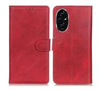 GOKEN Cover per Honor 200, Custodia Folio in Pelle Flip Wallet Libro Case con Portafoglio, Premium PU/TPU Magnetica Cover con Supporto di Stand/Carte Slot -Rosso