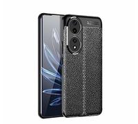 GOKEN Cover per Honor 90, Silicone TPU Custodia, Design in Pelle (Non Pelle), Soft Rubber Protettiva Case, Antiurto Antiscivolo Protezione Shell, Nero
