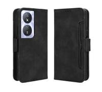 GOKEN Cover per Honor 90 Smart/Honor X7b, Custodia Folio in PU Pelle Flip Wallet Libro Case con Portafoglio, TPU Silicone Magnetica Cover con Supporto di Stand/Carte Slot (Nero)
