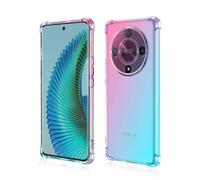 GOKEN Cover per Honor Magic 6 Lite 5G / Honor X9b, Silicone TPU a Gradiente Colori Custodia, Soft Rubber Protettiva Case, Antiurto Antiscivolo Protezione Shell, Rosa/Verde