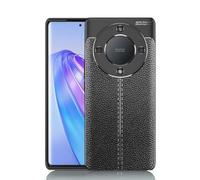 GOKEN Cover per Honor Magic 6 Lite 5G / Honor X9b, Silicone TPU Custodia, Design in Pelle (Non Pelle), Soft Rubber Protettiva Case, Antiurto Antiscivolo Protezione Shell, Nero
