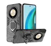 GOKEN Cover per Honor Magic 6 Lite 5G / Honor X9b, TPU/PC Dual Layer Hybrid Armor Custodia con Supporto Magnetico Auto, Silicone Cover con 360° Girevole Anello,Antiurto Protezione Shell, Nero