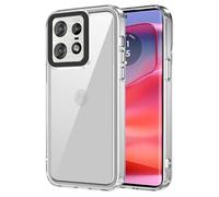 GOKEN Cover per Motorola Edge 50 Pro - Trasparente Custodia con Bordo in Silicone TPU Morbido, Schiena in PC Rigido, Resistente, Antiurto - Case -Trasparente