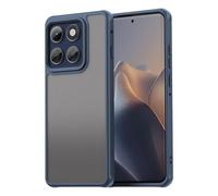 GOKEN Cover per Motorola Edge 60 Pro - Custodia Antiurto con Retro Traslucido opaco e Bordi Silicone -Blu