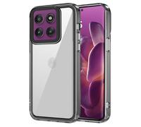 GOKEN Cover per Motorola Edge 60 Pro - Trasparente Custodia con Bordo in Silicone TPU Morbido, Schiena in PC Rigido, Resistente, Antiurto - Case -Bordo nero