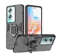 GOKEN Cover per Oppo A79 5G, TPU/PC Dual Layer Hybrid Armor Custodia con Supporto Magnetico Auto, Silicone Cover con 360° Girevole Anello，Antiurto Protezione Shell, Nero