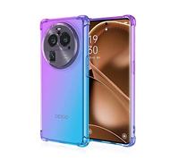 GOKEN Cover per Oppo Find X6 PRO, Silicone TPU a Gradiente Colori Custodia, Soft Rubber Protettiva Case, Antiurto Antiscivolo Protezione Shell, Viola/Blu