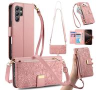 GOKEN Cover per Oukitel C1 / C1 Pro - Custodia Libro Magnetica Cerniera Portafoglio in Pelle PU con Calamita, Silicone Antishock e Supporto Pieghevole - Rosa