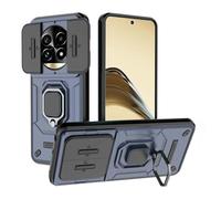 GOKEN Cover per Realme 13 Pro 5G / Realme 13 Pro Plus 5G, Armor Custodia in Silicone Morbido e PC Rigido Antiurto, con Anello Rotante 360° e Protezione Scivolo per Lente, Case - Blu