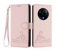 GOKEN Cover per Realme 14 Pro 5G, Custodia Libro in Pelle Sintetica, Flip Magnetica, Portafoglio, Supporto Pieghevole Antiurto, Case -Oro Rosa