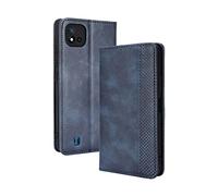 GOKEN Cover per Realme C11 2021 / Realme C20A / Realme C20, Custodia Folio in Pelle Flip Wallet Libro Case con Portafoglio, Premium PU/TPU Magnetica Cover con Supporto di Stand/Carte Slot (Blu)