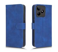 GOKEN Cover per Realme C51 / Realme C53, Custodia Folio in Pelle Flip Wallet Libro Case con Portafoglio, Premium PU/TPU Magnetica Cover con Supporto di Stand/Carte Slot Blu