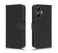 GOKEN Cover per Realme C55, Custodia Folio in Pelle Flip Wallet Libro Case con Portafoglio, Premium PU/TPU Magnetica Cover con Supporto di Stand/Carte Slot (Nero)