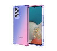 GOKEN Cover per Samsung Galaxy A53 5G, Silicone TPU a Gradiente Colori Custodia, Soft Rubber Protettiva Case, Antiurto Antiscivolo Protezione Shell, Blu/Rosa