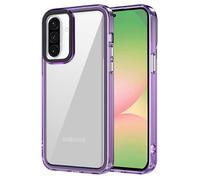 GOKEN Cover per Samsung Galaxy A56 5G / A36 5G - Trasparente Custodia con Bordo in Silicone TPU Morbido, Schiena in PC Rigido, Resistente, Antiurto - Case -Bordo viola