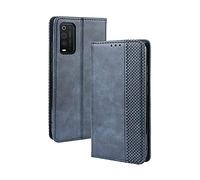 GOKEN Cover per TCL 205, Custodia Folio in Pelle Flip Wallet Libro Case con Portafoglio, Premium PU/TPU Magnetica Cover con Supporto di Stand/Carte Slot (Blu)