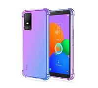 GOKEN Cover per TCL 403, Silicone TPU a Gradiente Colori Custodia, Soft Rubber Protettiva Case, Antiurto Antiscivolo Protezione Shell, Viola/Blu
