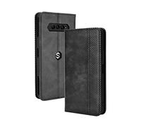 GOKEN Cover per Xiaomi Black Shark 4 PRO/Black Shark 4, Custodia Folio in Pelle Flip Wallet Libro Case con Portafoglio, Premium PU/TPU Magnetica Cover con Supporto di Stand/Carte Slot (Nero)
