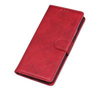GOKEN Cover per Xiaomi Redmi 12C / Redmi 11A, Custodia Folio in Pelle Flip Wallet Libro Case con Portafoglio, Premium PU/TPU Magnetica Cover con Supporto di Stand/Carte Slot -Rosso