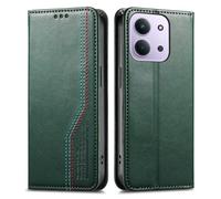 GOKEN Cover per Xiaomi Redmi 15C 4G / Poco C85 - Custodia Libro Magnetica Portafoglio in Pelle Sintetica con Calamita, Soft Silicone Antishock e Supporto Pieghevole - Verde
