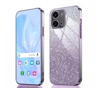 GOKEN Cover per Xiaomi Redmi 15C 4G / Poco C85 - Custodia Morbida in Silicone Antiurto, Case con Bordi Elettroplaccati e Carta Glitter Integrata -Viola Sfumato