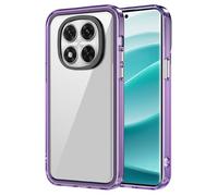 GOKEN Cover per Xiaomi Redmi Note 14 Pro 5G - Trasparente Custodia con Bordo in Silicone TPU Morbido, Schiena in PC Rigido, Resistente, Antiurto - Case -Bordo viola