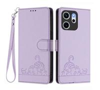 GOKEN Custodia per Oppo Reno 14 F/Oppo Reno 14 FS, portafoglio in pelle con chiusura magnetica, porta carte, stile libro, cavalletto pieghevole, protezione completa, cover - Viola
