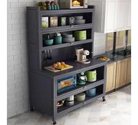 GOKEUEKDY Credenza Alta da Cucina, utilizzata per la Cucina, la Sala da Pranzo, Il Soggiorno, la consolle con ripiano Aperto per riporre Le stoviglie, Diversi Stili Disponibili