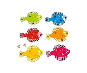 GoKi 144.353,3 cm Funky Fish - Peggy Diggledey Dice Game, Multicolore