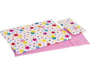 GoKi 51564 - Completo Lenzuola per Bambole, Stelle, Miste