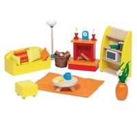GoKi 51904 Wooden Doll's House Living Room, 34 pieces