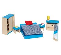 Goki - 51906 - Bedroom furniture for dolls house - 16 pieces