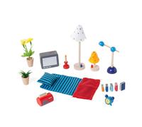 GoKi 51934 Wooden Living and Bedroom Furniture for Dolls Houses