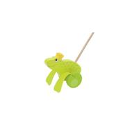 Goki 54938 Frog King Push-Along Toy, Green