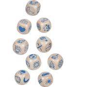 goki 56307 - Cubo di storia in legno in scatola di latta per narrativa creativa e promozione dello sviluppo linguistico, story cubes, infinite possibilità di gioco per bambini, set da 9 pezzi, dai 6