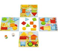 Goki 56760 - Set di 30 cubi di Colori Geometrici, 17,5 x 17,5 cm, in Legno, Cartone