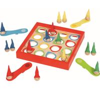Goki 56824 - Bouncy Gnomes - Funny Family Game - Made of Beech Wood - Skill Game