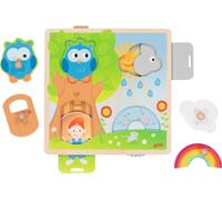 GOKI 57339 Encaje con dibujos escondidos Wooden Puzzles, Multicolored, One Size