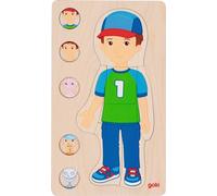 GOKI 57361 Puzzle de capas Chico Wooden, Multicolored, One Size