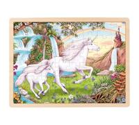 goki 57366 Lace Unicorn Wooden Puzzles, Colourful